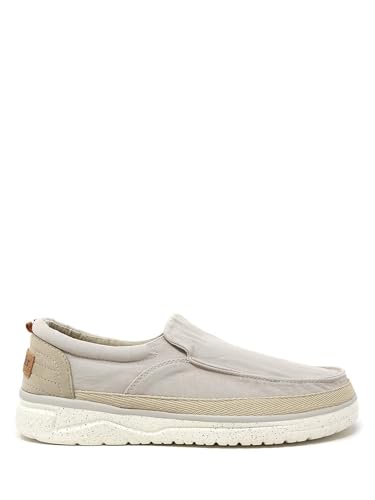 Wrangler Mocasín de hombre WM21060A de tela beige Un calzado adecuado para todas las ocasiones. Primavera-Verano 2022 EU 41, beige, 41 EU