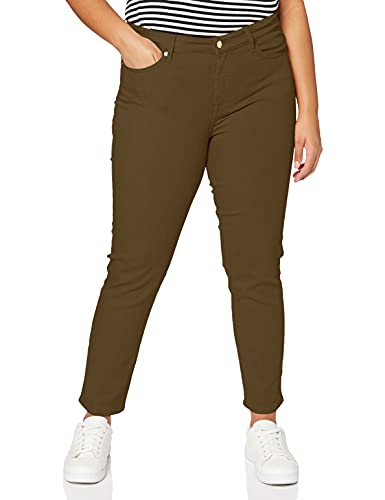 7 For All Mankind Roxanne Ankle Pantalones Informales, Verde, W27 para Mujer