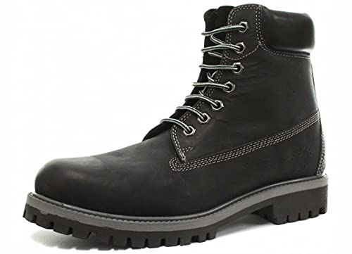 New Grinders Brixton Black Mens Lace Up Ankle Boots Size UK 9 (EU 43)