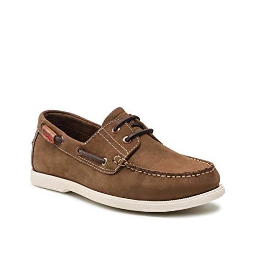 Wrangler Con cordones para hombre WM21160A-2022 en gamuza marina o militar o beige modelo casual. Un calzado cómodo adecuado para todas las ocasiones. Primavera-verano 2022, marrón, 46 EU