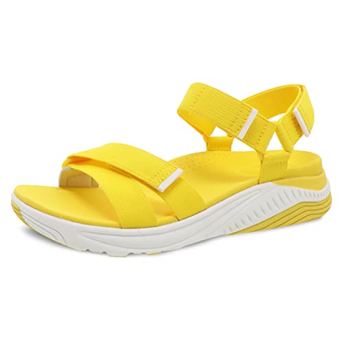 Dansko Women's Racquel Yellow Sport Sandals 10.5-11 M US - added support and comfort