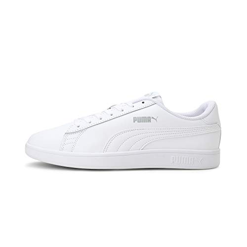 PUMA Smash V2 L, Zapatillas de Deporte Unisex adulto, Puma White-Puma White, 44 EU