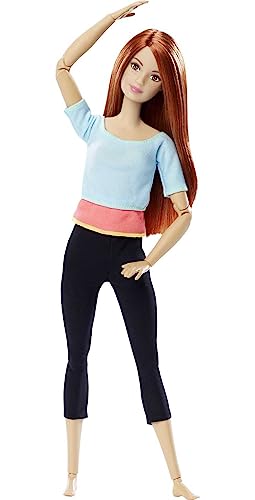 Barbie- Fashionista Made to Move Muñeca con Articulaciones Flexibles, Pelirroja, Multicolor (Mattel DPP74), Exclusivo en Amazon