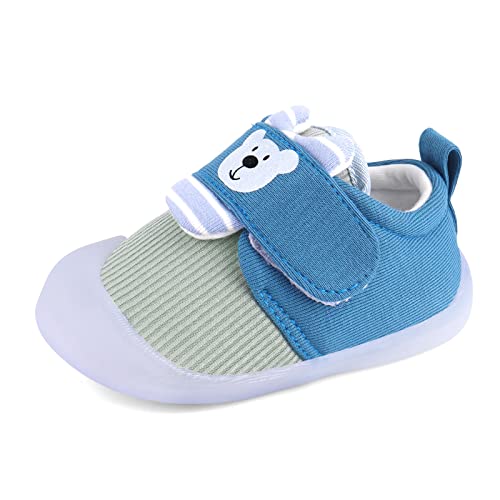 MASOCIO Zapatillas Bebe Niño Zapatos Primeros Pasos Deportivas Bebé Calzado Antideslizante Talla 21 Azul (Talla Fabricante: CN 17)