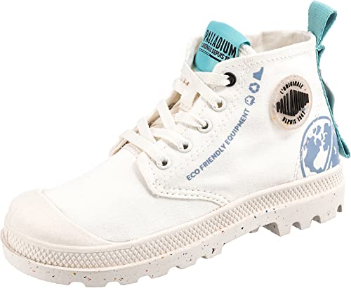 Palladium Pampa Organic K, Sneaker Boots Unisex niños, Blanco, 31 EU