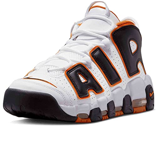 Nike Zapatos Air More Uptempo '96 Código FJ4416-100, Blanco Negro Naranja, 44 EU
