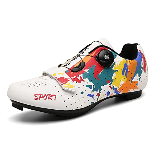 Eribby Zapatos de Ciclismo de Interior Zapatos de Spinning para Mujeres y Hombres, Compatibles con Peloton Bike