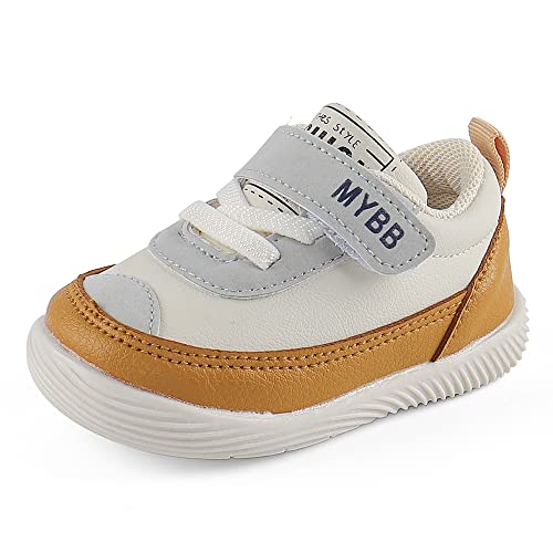 LACOFIA Zapatos Primeros Pasos Bebé Niño Niña Zapatillas de Deporte con Suela de Goma Antideslizante Bebé Amarillo 22(Etiqueta 20)