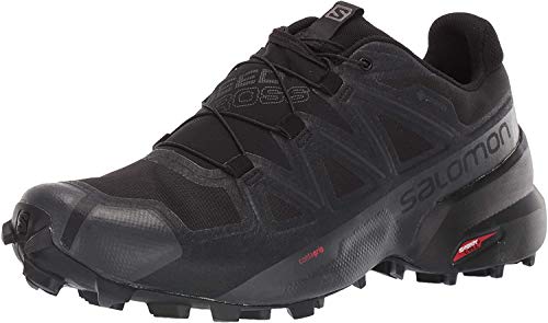 Salomon Speedcross 5 Gore-Tex Zapatillas Impermeables de Trail Running para Hombre, Protección climática, Agarre agresivo, Ajuste preciso, Black, 43 1/3