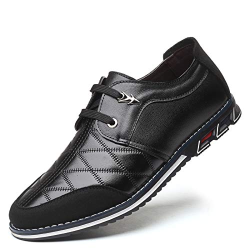 Zapatos Derby Brogue Oxford con Cordones Mocasines Clásicos Hombre Zapatos de Cuero Boda Negocios Calzado Informal Cómodas