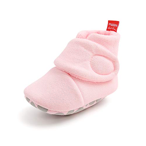 MK MATT KEELY Zapatos Bebe Niña Niño Invierno Botas de calcetín de Recién Nacido Casa con Suela Blanda,Rosa Estilo 1,0-6 Meses