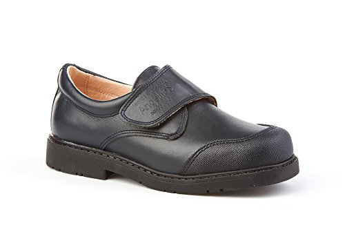 Zapatos Colegiales con Puntera Reforzada Todo Piel, mod.452. Calzado infantil Made in Spain, Garantia de calidad. (32, Azul Marino)