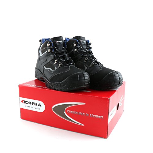 COFRA Hudson BIS, Zapatos de seguridad de trabajo, Negro (Black), 42 EU