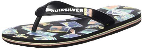 Quiksilver Molokai Vacancy Youth, Zapatos de Playa y Piscina Hombre, Multicolor (Black/Green/Black Xkgk), 39 EU