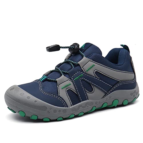 Mishansha Zapatos de Deportivo para Niños Niñas Transpirable Zapatillas de Senderismo Antideslizante Zapatos de Running Casual Outdoor, Lapiz Azul, 27 EU