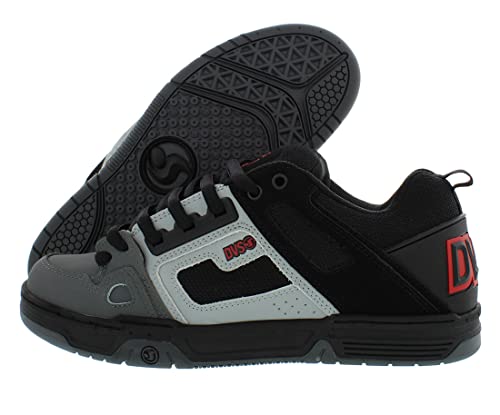 DVS Men's Comanche Black Gray Red Low Top Sneaker Shoes 12