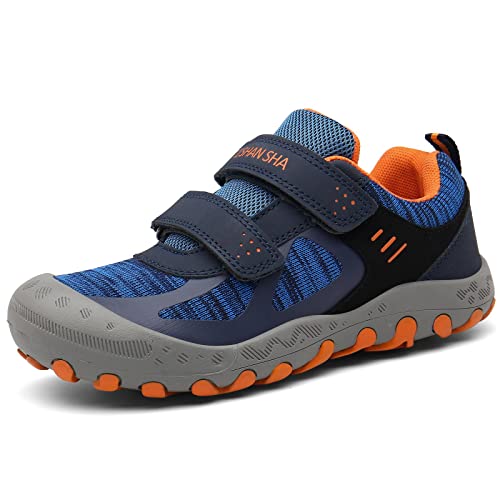 Mishansha Zapatos de Deportivo para Niños Niñas Transpirable Zapatillas de Senderismo Antideslizante Zapatos de Running Casual Outdoor, Azul Oscuro, 33 EU