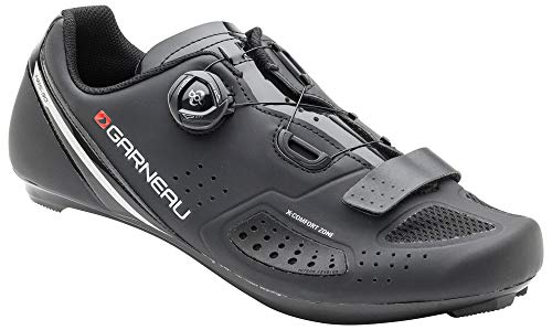 Louis Garneau, Zapatos de ciclismo Platinum 2 para bicicleta de carretera con clip para todos los pedales de carretera y SPD, negro, US (6), EU (39)