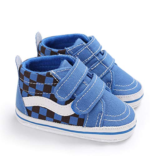 DEBAIJIA Bebé Primeros Pasos Zapatos de Lona 12-18M Niños Alpargata Suave Antideslizante Ligero Slip-on 20 EU Azul (Tamaño Etiqueta-3)